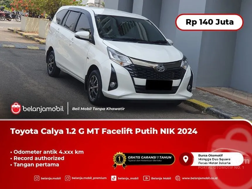 Jual Mobil Toyota Calya 2024 G 1.2 di Jawa Barat Manual MPV Putih Rp 140.000.000