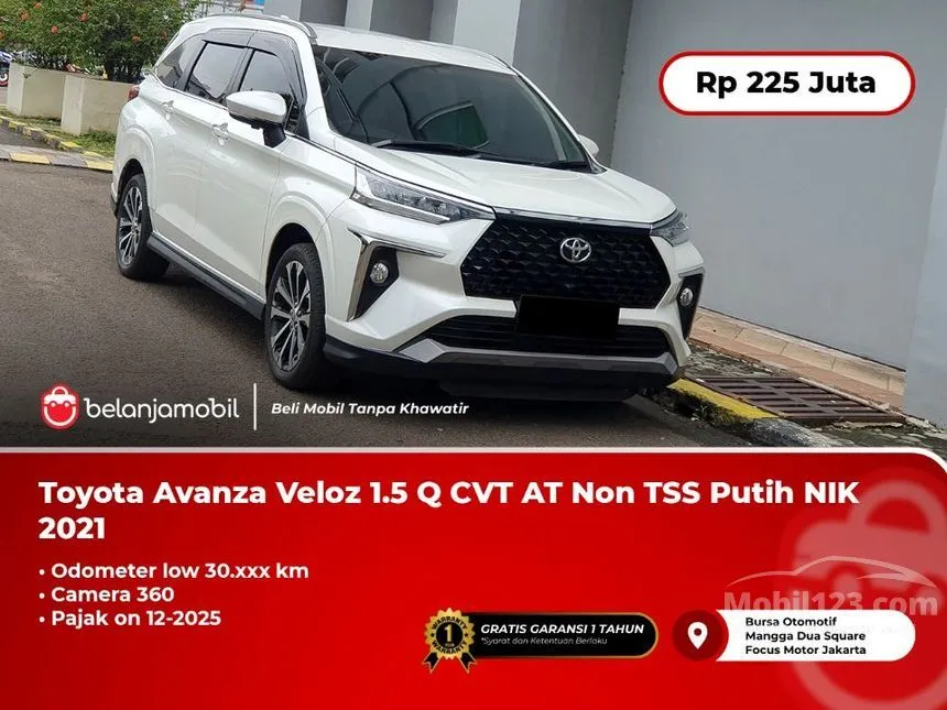 Jual Mobil Toyota Veloz 2021 Q 1.5 di DKI Jakarta Automatic MPV Putih Rp 225.000.000