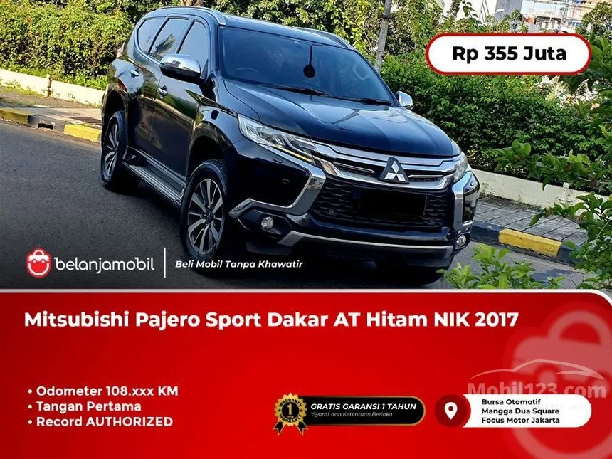 Jual Mobil Mitsubishi Pajero Sport 2017 Dakar 4X2 2.4 di Jawa Barat Automatic SUV Hitam Rp 355.000.000