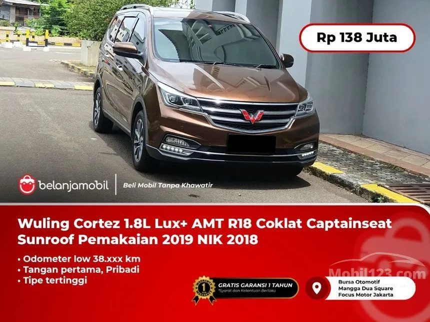 Jual Mobil Wuling Cortez 2018 L Lux+ 1.8 di DKI Jakarta Automatic MPV Coklat Rp 138.000.000