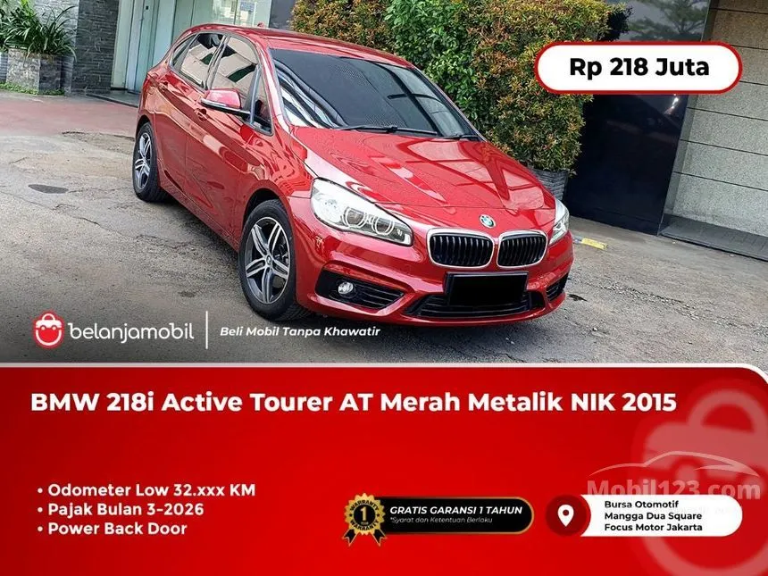 Jual Mobil BMW 218i 2015 Active Tourer Sport 1.5 di DKI Jakarta Automatic Hatchback Merah Rp 218.000.000