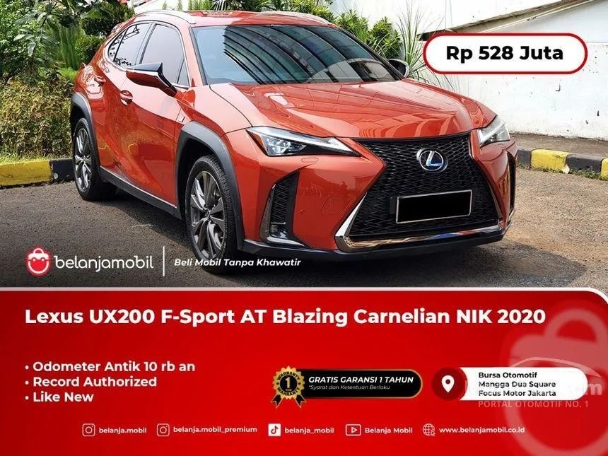 Jual Mobil Lexus UX 200 2020 F Sport 2.0 di DKI Jakarta Automatic SUV Orange Rp 528.000.000