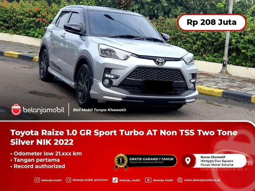 Jual Mobil Toyota Raize 2022 GR Sport (1 Tone) 1.0 di DKI Jakarta Automatic SUV Silver Rp 208.000.000