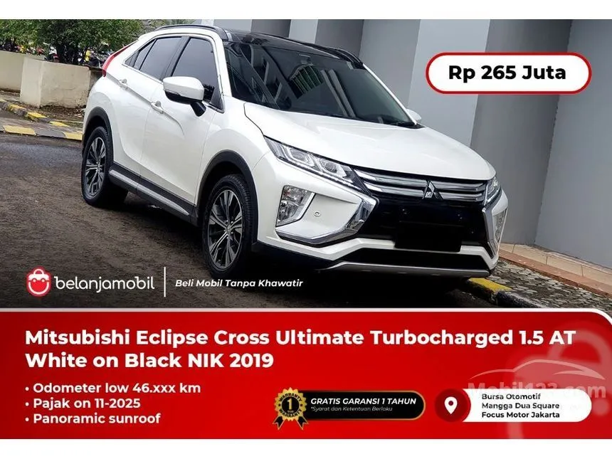 Jual Mobil Mitsubishi Eclipse Cross 2019 Ultimate (Red Diamond) 1.5 di DKI Jakarta Automatic SUV Putih Rp 265.000.000