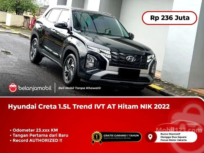 Jual Mobil Hyundai Creta 2022 Trend 1.5 di DKI Jakarta Automatic SUV Hitam Rp 236.000.000