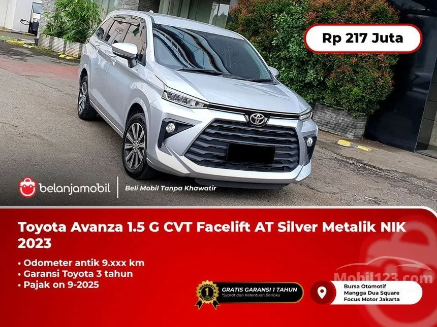 Jual Mobil Toyota Avanza 2023 G 1.5 di DKI Jakarta Automatic MPV Silver Rp 217.000.000