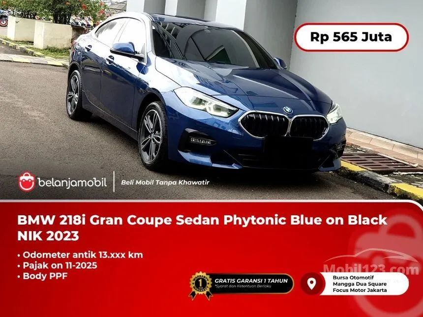 Jual Mobil BMW 218i 2023 Gran Coupe Sport 1.5 di DKI Jakarta Automatic Coupe Biru Rp 565.000.000