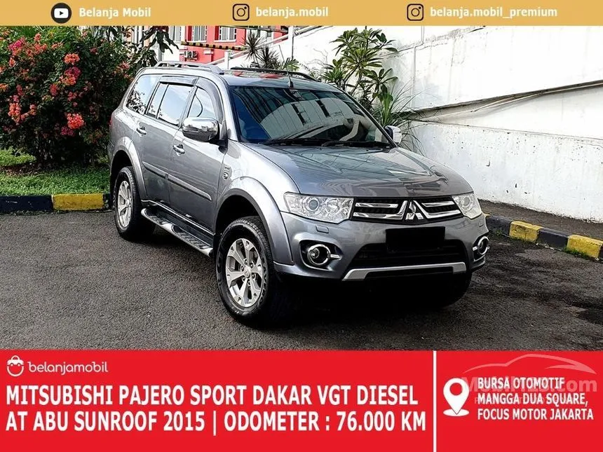 Jual Mobil Mitsubishi Pajero Sport 2015 Dakar 4X2 2.5 di Jawa Barat Automatic SUV Abu