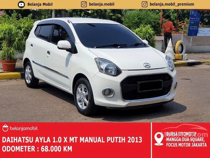 Jual Mobil Daihatsu Ayla 2013 X 1.0 di DKI Jakarta Manual Hatchback Putih Rp 73.000.000