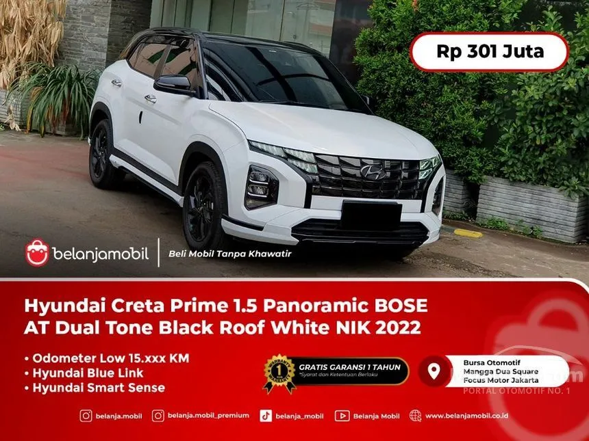 Jual Mobil Hyundai Creta 2022 Prime 1.5 di Jawa Barat Automatic SUV Putih Rp 301.000.000