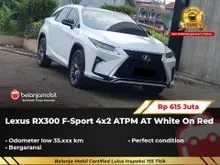2018 Lexus RX 300 2.0 F Sport SUV 4x2 ATPM AT White On Red NIK 2018 [ LOW KM 35RB ]