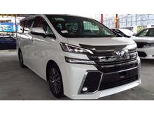 2016 Toyota Vellfire ZG 2.5L FULL SPEC UNREGISTER 2016 YEAR