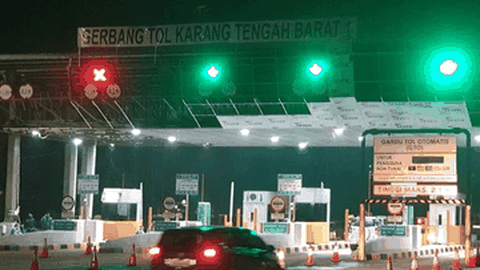 Perhatian! Gerbang Tol Karang Tengah Barat Direlokasi
