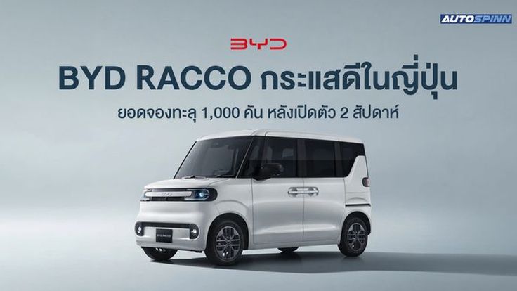 BYD Racco กระแสดีในญี่ปุ่น ยอดจองทะลุ 1,000 คัน หลังเปิดตัว 2 สัปดาห์