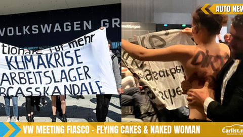 Activists storm Volkswagen meeting, chairman almost got caked