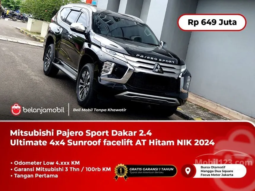 Jual Mobil Mitsubishi Pajero Sport 2024 Dakar Ultimate 4X4 2.4 di DKI Jakarta Automatic SUV Hitam Rp 649.000.000