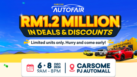 Last call! Year-end CARSOME Autofair offers up to 50% car discounts, win up to RM 84k in instalments