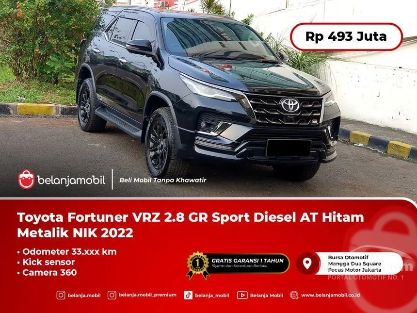 Jual Mobil Toyota Fortuner 2022 VRZ 4X2 2.8 di DKI Jakarta Automatic SUV Hitam Rp 493.000.000