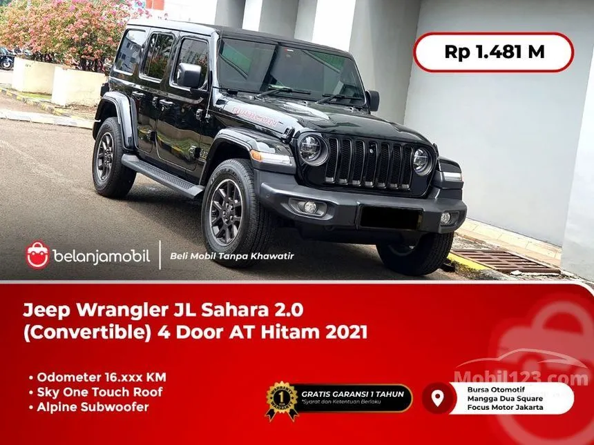 Jual Mobil Jeep Wrangler 2021 Sahara Unlimited 2.0 di DKI Jakarta Automatic SUV Hitam Rp 1.481.000.000