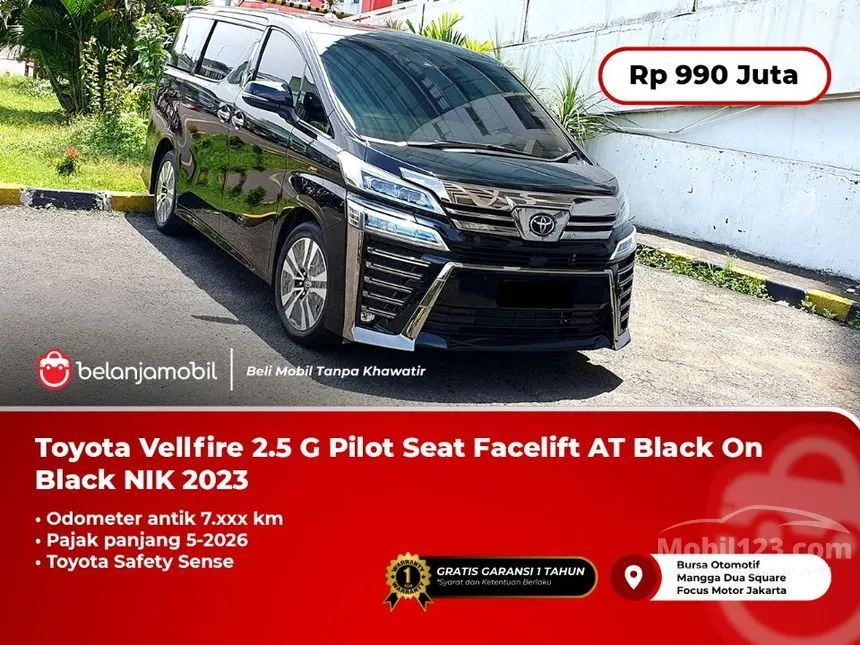 Jual Mobil Toyota Vellfire 2023 G (Non Premium Color) 2.5 di DKI Jakarta Automatic MPV Hitam Rp 990.000.000