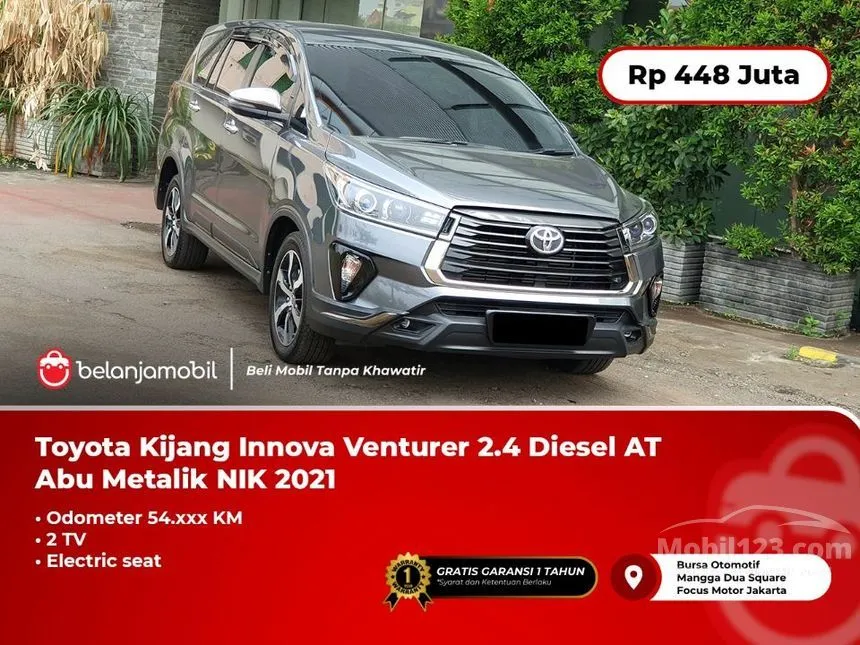 Jual Mobil Toyota Kijang Innova 2021 Venturer 2.4 di Jawa Barat Automatic MPV Abu