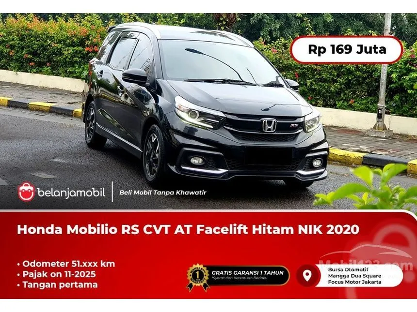 Jual Mobil Honda Mobilio 2020 RS 1.5 di Banten Automatic MPV Hitam Rp 169.000.000