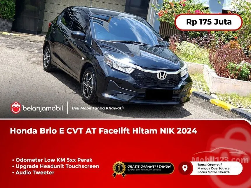 Jual Mobil Honda Brio 2024 Satya E 1.2 di DKI Jakarta Automatic Hatchback Hitam Rp 175.000.000
