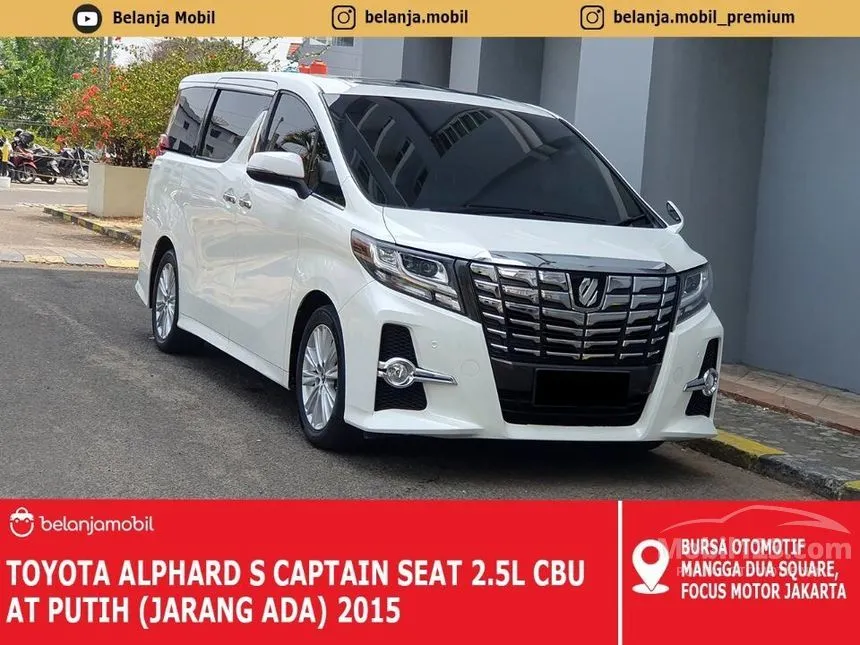 Jual Mobil Toyota Alphard 2015 SA 2.5 di Banten Automatic Van Wagon Putih Rp 498.000.000