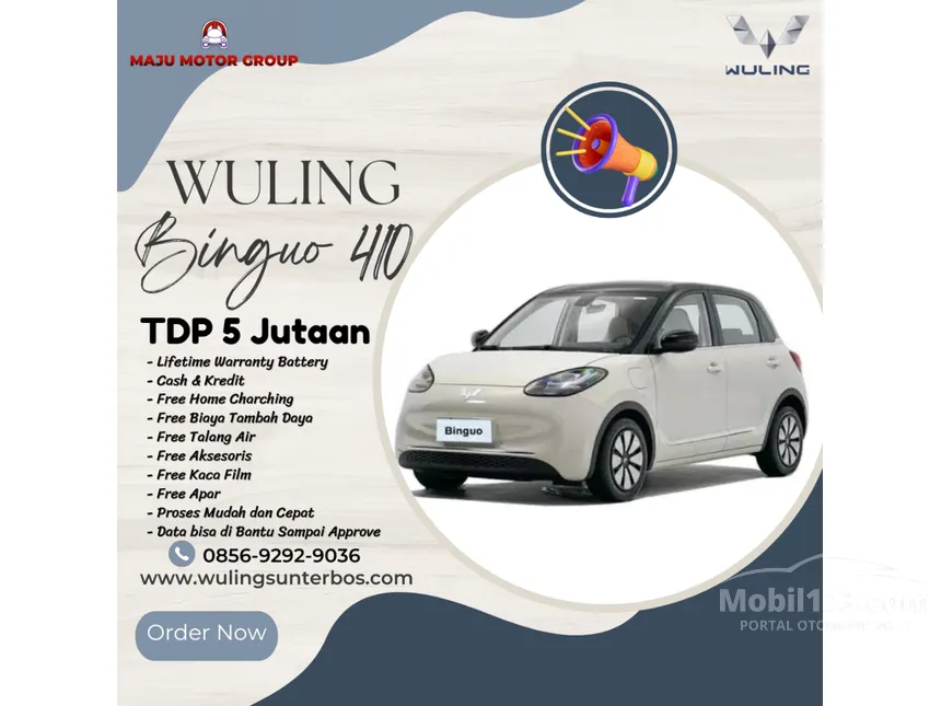 Jual Mobil Wuling Binguo EV 2024 Long Range di Jawa Barat Automatic Hatchback Hijau Rp 327.000.000