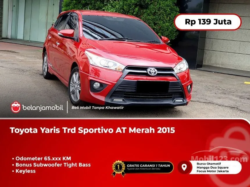 Jual Mobil Toyota Yaris 2015 TRD Sportivo 1.5 di DKI Jakarta Automatic Hatchback Merah Rp 139.000.000