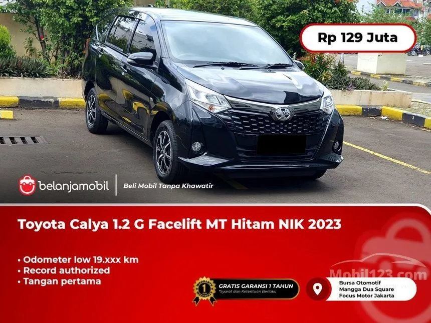 Jual Mobil Toyota Calya 2023 G 1.2 di DKI Jakarta Manual MPV Hitam Rp 129.000.000