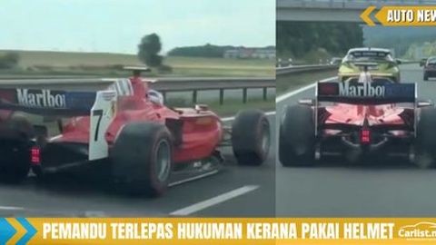 F1 Ferrari Muncul Di Lebuh Raya – Topi Keledar Jadi Penyelamat