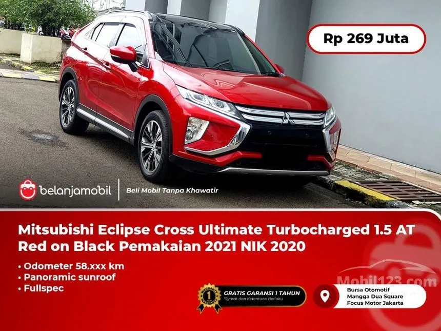 Jual Mobil Mitsubishi Eclipse Cross 2020 Ultimate (Red Diamond) 1.5 di DKI Jakarta Automatic SUV Merah Rp 269.000.000