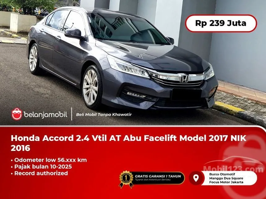 Jual Mobil Honda Accord 2016 VTi