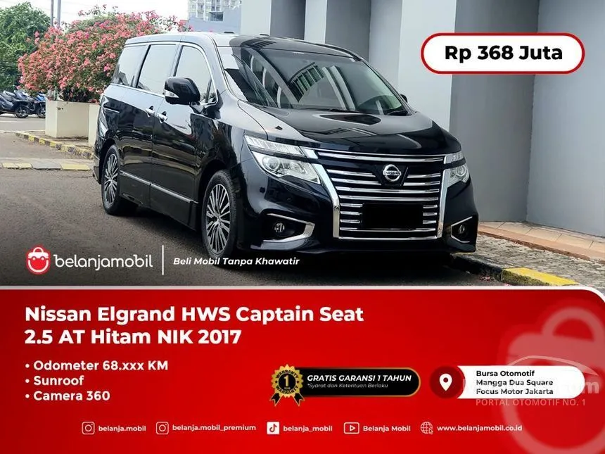 Jual Mobil Nissan Elgrand 2017 Highway Star 2.5 di Banten Automatic MPV Hitam Rp 363.000.000