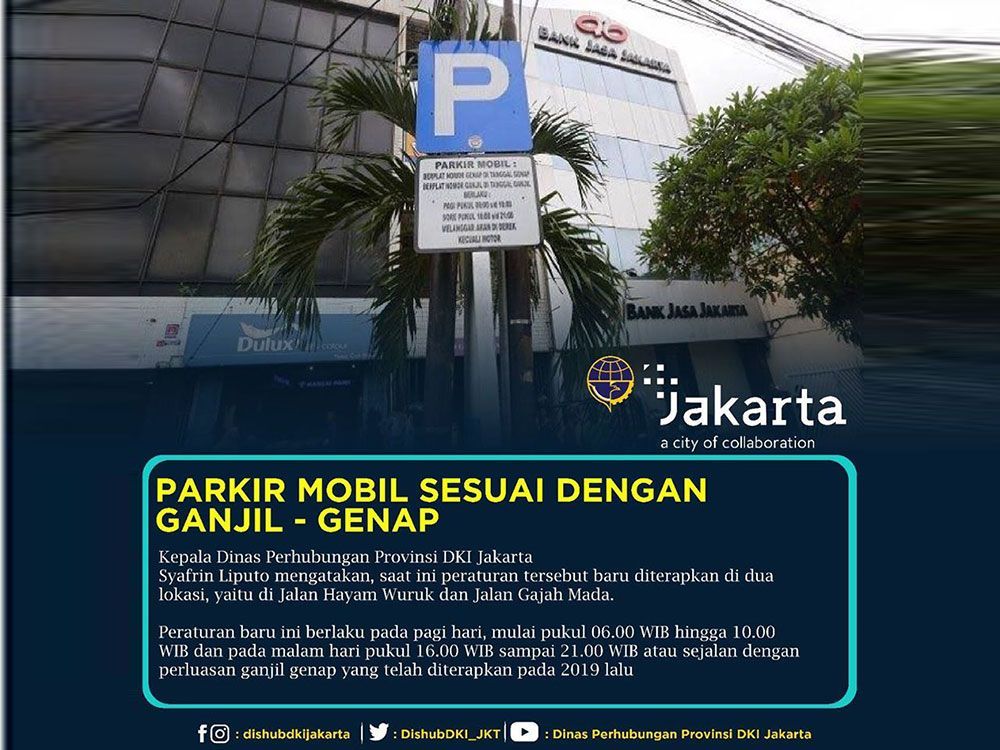 Aturan Parkir Ganjil Genap Resmi Dilaksanakan, Pelanggar akan Diderek