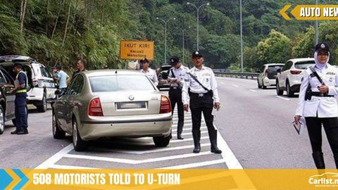 508 Malaysian motorists told to u-turn, NO balik kampung!