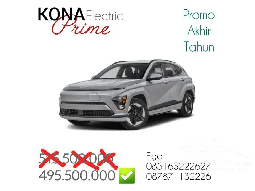Jual Mobil Hyundai Kona 2024 Electric Prime Standard Range di Banten Automatic Wagon Putih Rp 495.500.000