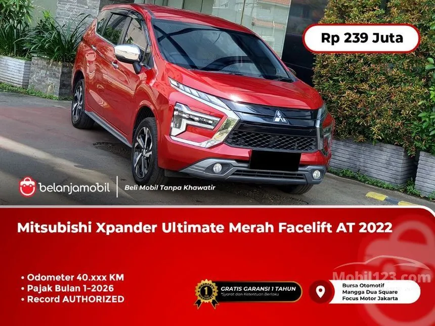 Jual Mobil Mitsubishi Xpander 2022 Ultimate 1.5 di DKI Jakarta Automatic MPV Merah Rp 239.000.000