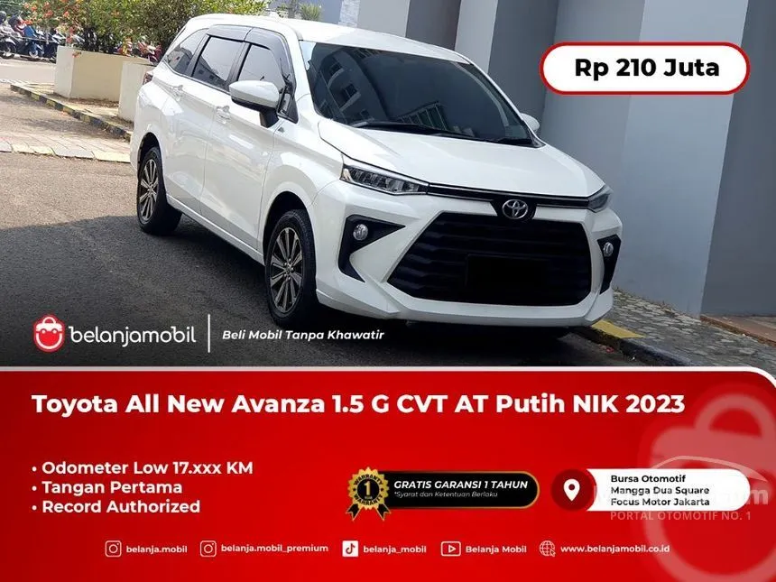 Jual Mobil Toyota Avanza 2023 G 1.5 di DKI Jakarta Automatic MPV Putih Rp 210.000.000