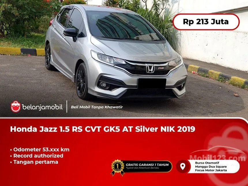 Jual Mobil Honda Jazz 2019 RS 1.5 di DKI Jakarta Automatic Hatchback Silver Rp 213.000.000