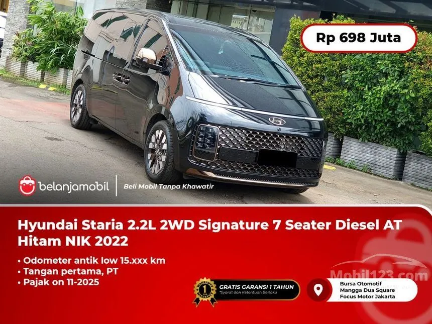 Jual Mobil Hyundai Staria 2022 Signature 7 2.2 di DKI Jakarta Automatic MPV Hitam Rp 698.000.000
