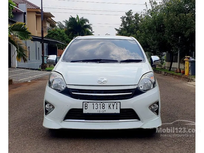 Jual Mobil Toyota Agya 2014 TRD S 1.0 di Jawa Barat Automatic Hatchback Putih Rp 95.000.000