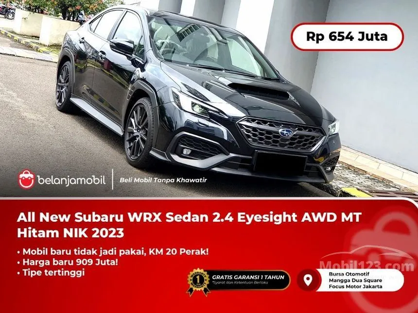 Jual Mobil Subaru WRX 2023 Eyesight 2.4 di DKI Jakarta Manual Sedan Hitam Rp 654.000.000