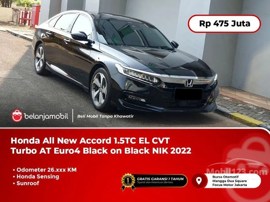 Jual Mobil Honda Accord 2022 1.5 di DKI Jakarta Automatic Sedan Hitam Rp 475.000.000