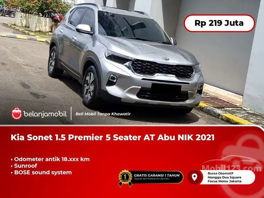 Jual Mobil KIA Sonet 2021 Premiere 1.5 di DKI Jakarta Automatic SUV Abu