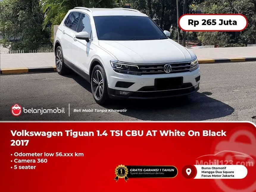 Jual Mobil Volkswagen Tiguan 2017 TSI 1.4 di DKI Jakarta Automatic SUV Putih Rp 265.000.000