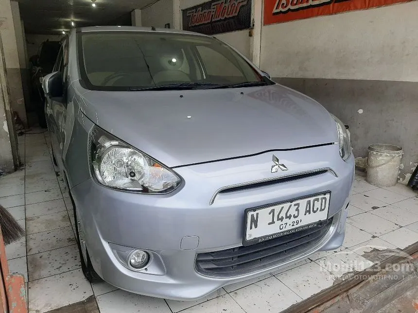 Jual Mobil Mitsubishi Mirage 2013 GLS 1.2 di Jawa Timur Automatic Hatchback Abu