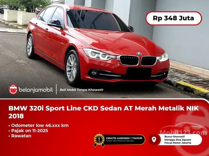 Jual Mobil BMW 320i 2018 Sport 2.0 di DKI Jakarta Automatic Sedan Merah Rp 348.000.000