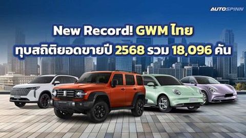 New Record! GWM ไทย ทุบสถิติยอดขายปี 2568 รวม 18,096 คัน